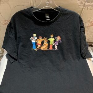 Scooby-Doo & The Gang Black Short Sleeve Gildan Heavy Cotton T Shirt Mens Size L